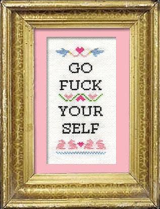 Go F*ck Yourself: Deluxe Cross Stitch Kit