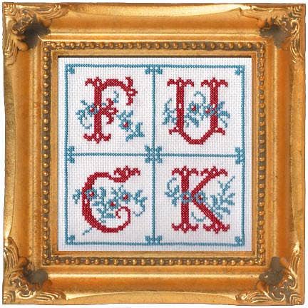 Fancy F*ck: Deluxe Cross Stitch Kit
