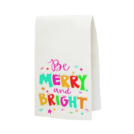 Christmas "Be Merry And Bright" Tea Towel: Standard / Tea Towel