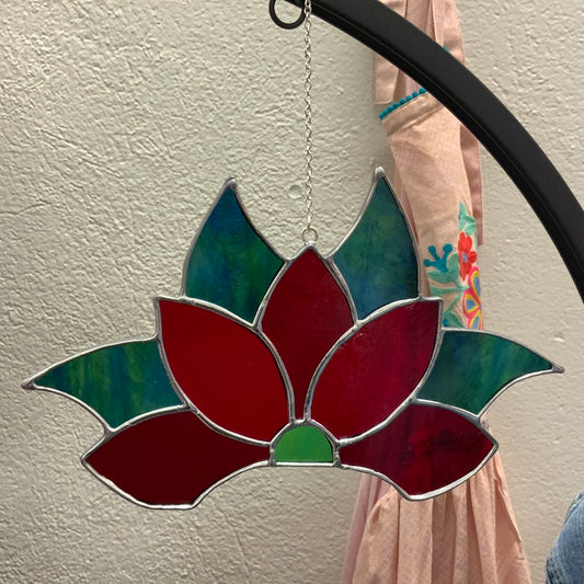 Stained Glass Half Lotus