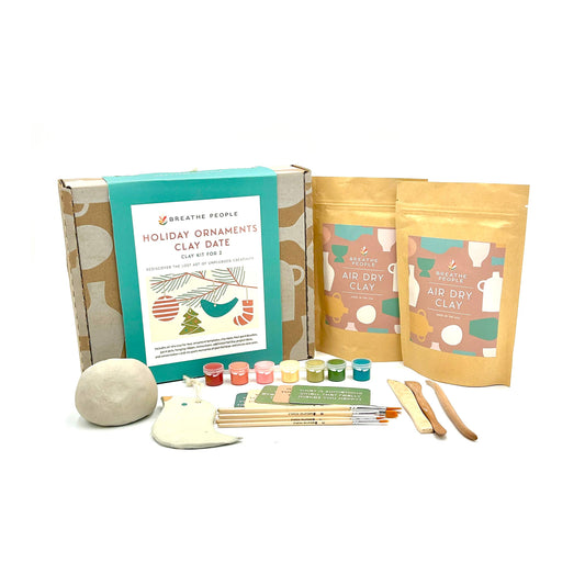 Holiday Ornaments Clay Date Activity Kit- Clay Kit for Two