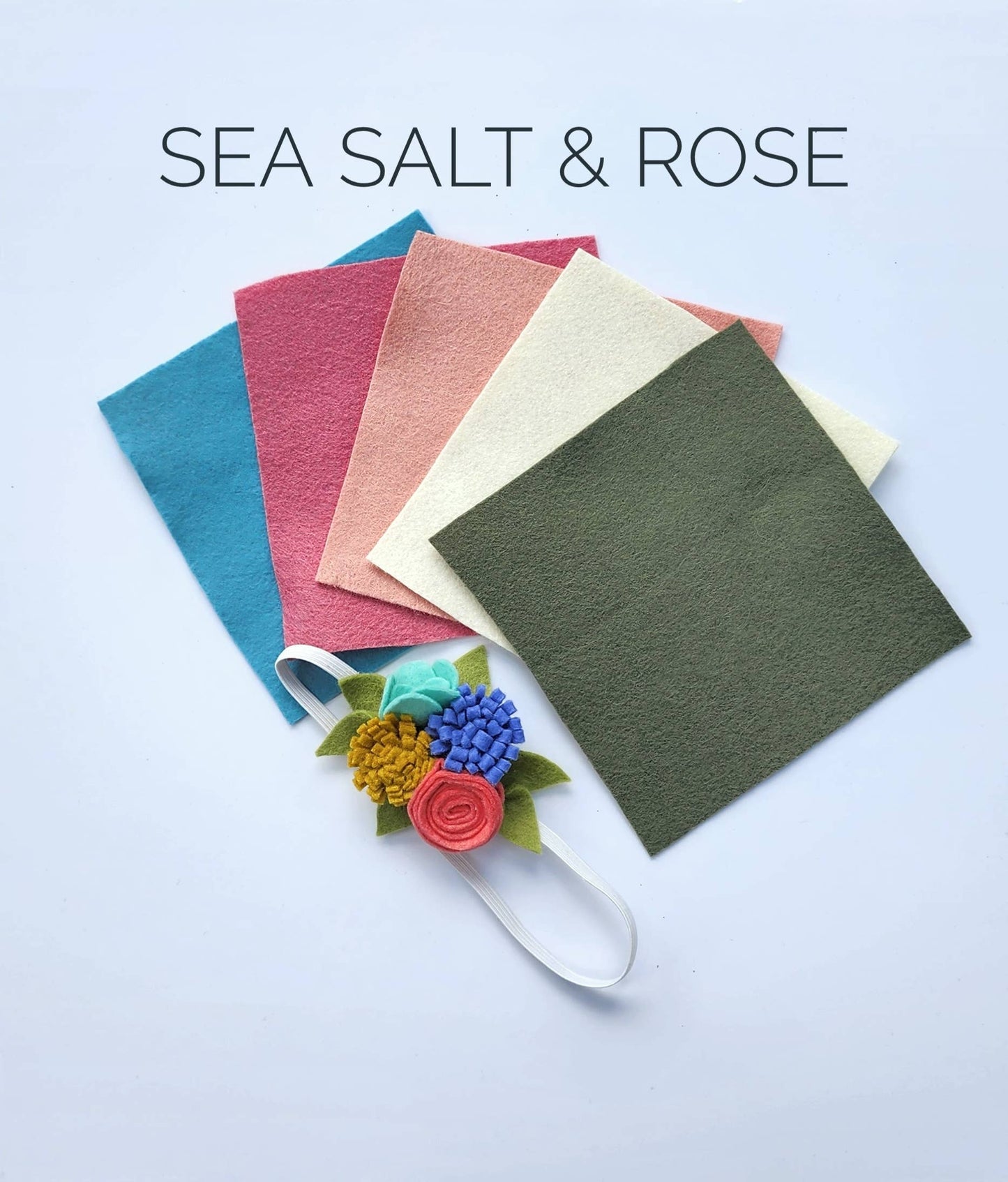 Felt Bookmark DIY Kit: Sea Salt & Rose