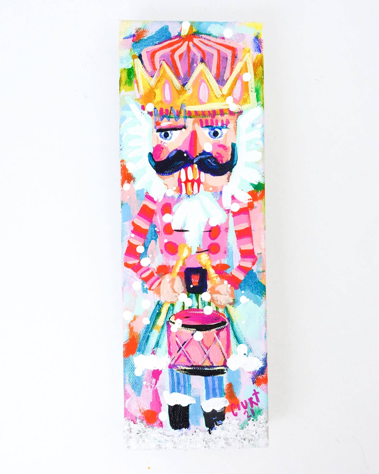 Pink Solider Nutcracker Painting: 4x12