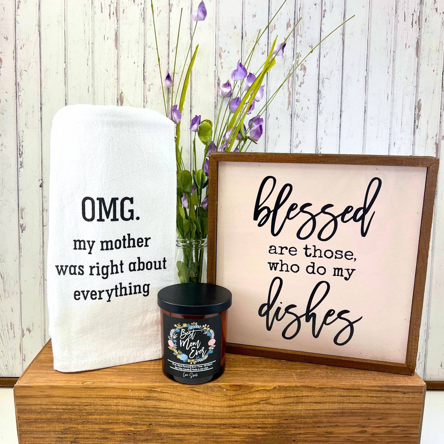 Best Mom Ever Mothers Day - Soy Wax Candles - Spring Decor: Wild Flowers