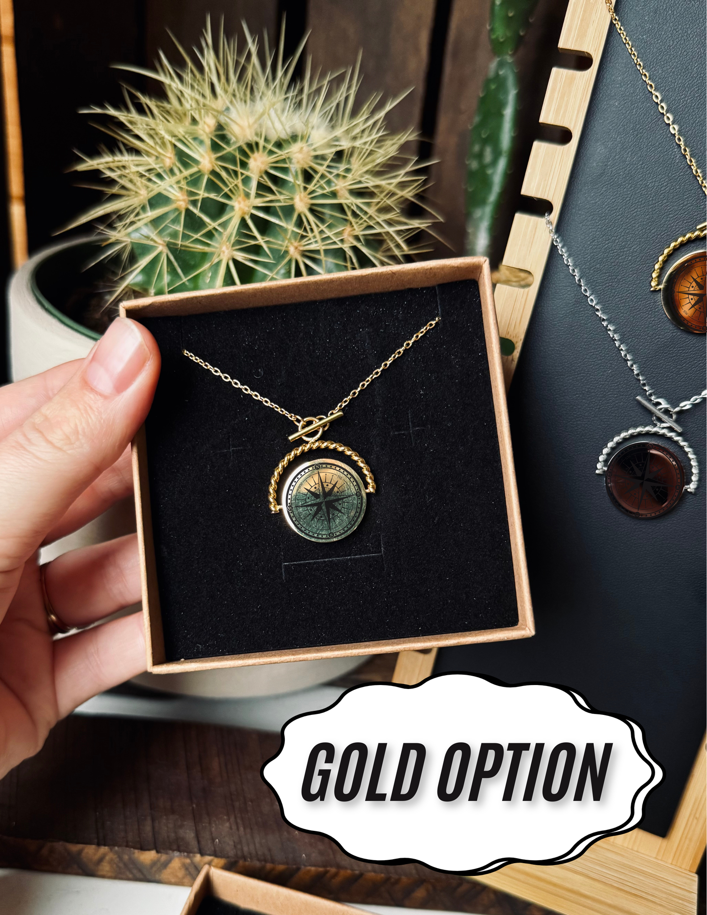 The Compass Necklace, A Symbol of Love and Direction : Yellow Gold