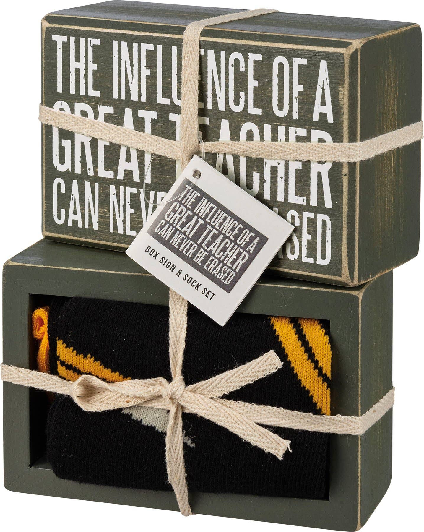 Influence Of A Great Teacher Box Sign And Sock Set