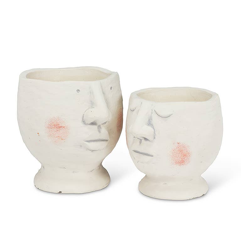 Sm Rosy Cheek Head Planter-5.5"H