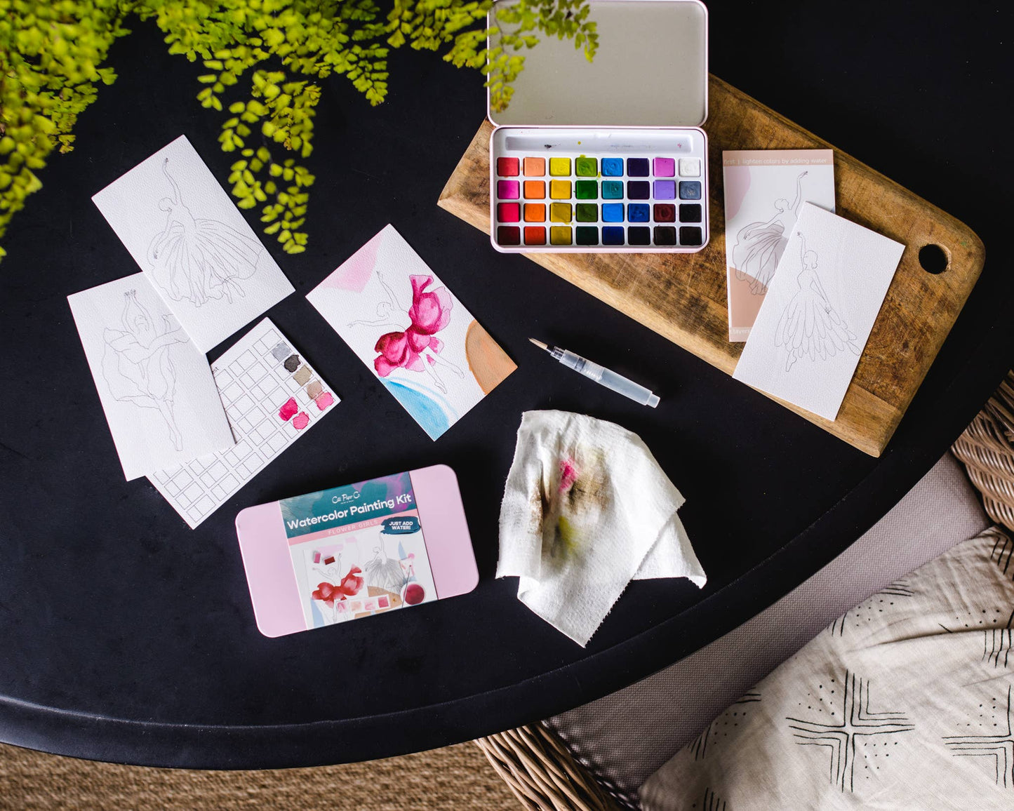 Flower Girls watercolor painting kit