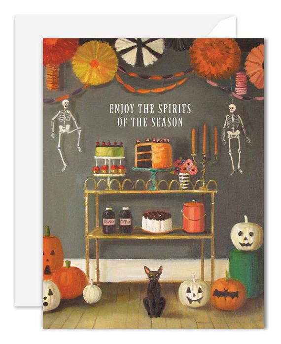 Enjoy The Spirits Of The Season Halloween Card