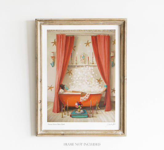 Princess Edwina Takes A Bath Art Print - 8.5" X 11"
