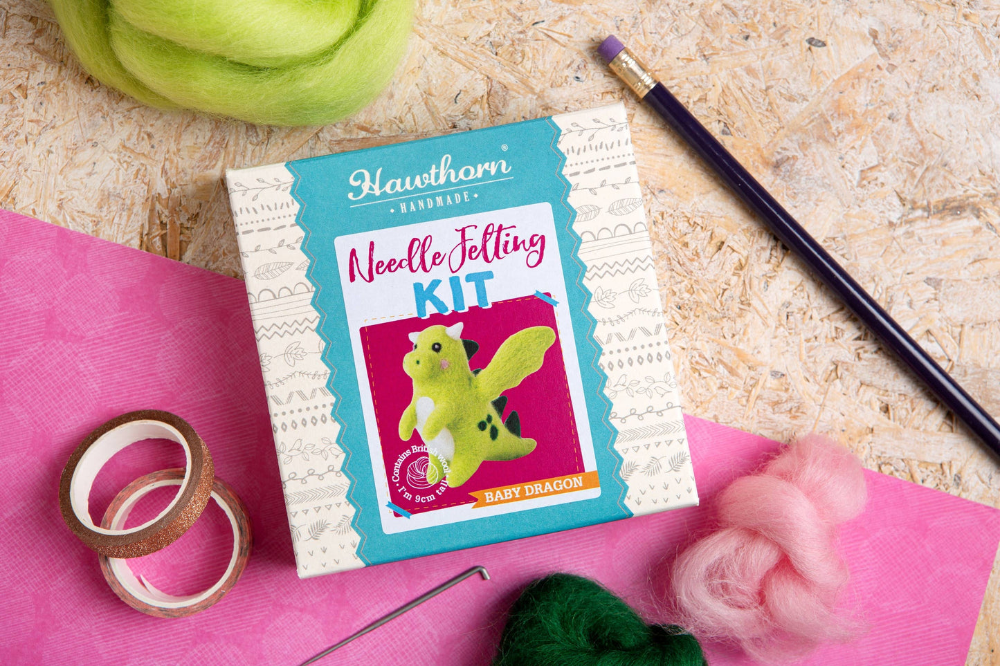 Baby Dragon Mini Needle Felting Kit | Complete Craft Kit
