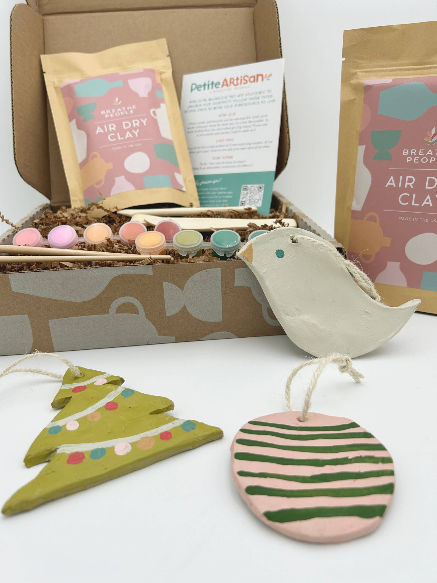 Holiday Ornaments Clay Date Activity Kit- Clay Kit for Two