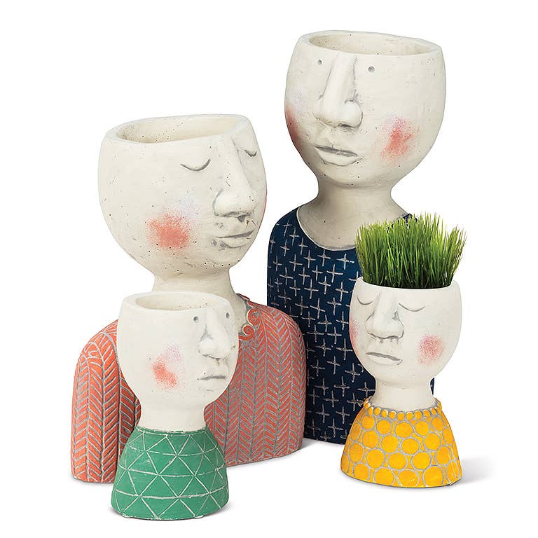 Sm Female Head Planter-6"H-1707