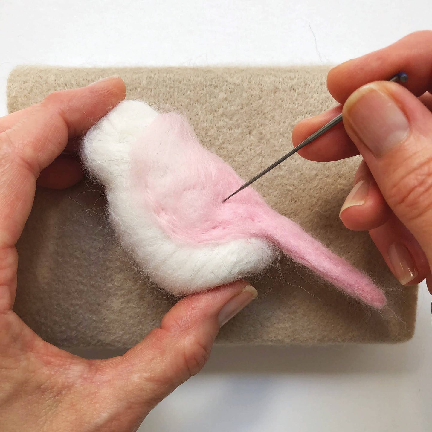Needle Felting Kit Budgie. Make A Pink Budgerigar From Wool.