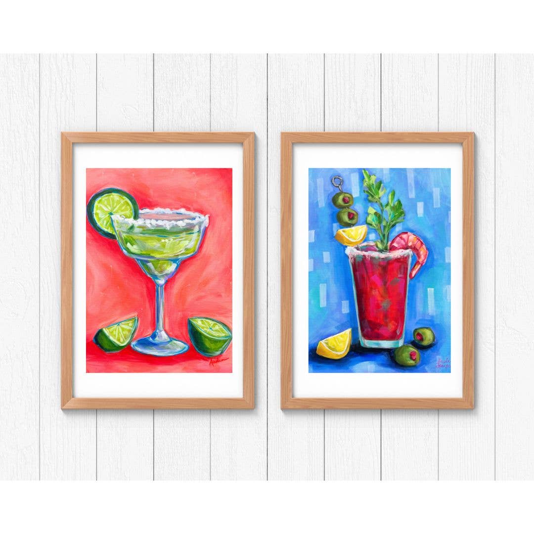 Margarita Cocktail Reproduction Art Print - On Paper or Canv: 5x7 on paper