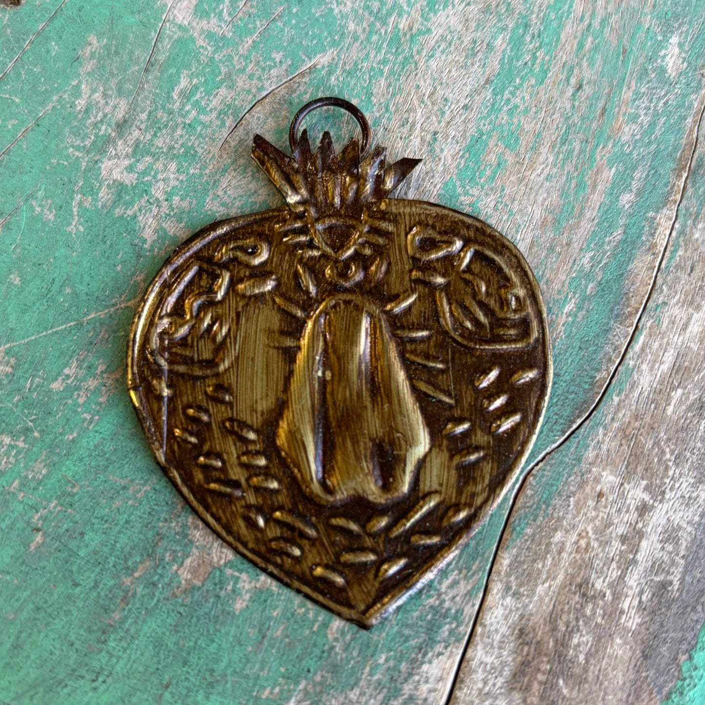 Brass Medallions: Oval Sacred Heart