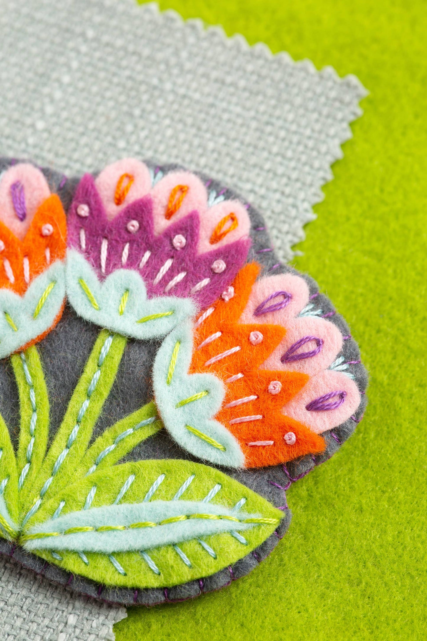 Marianne Flower Felt Craft Brooch Kit | Complete Craft Kit