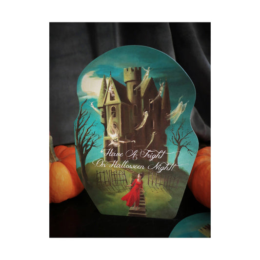 Have A Fright On Halloween Night Die Cut Card.