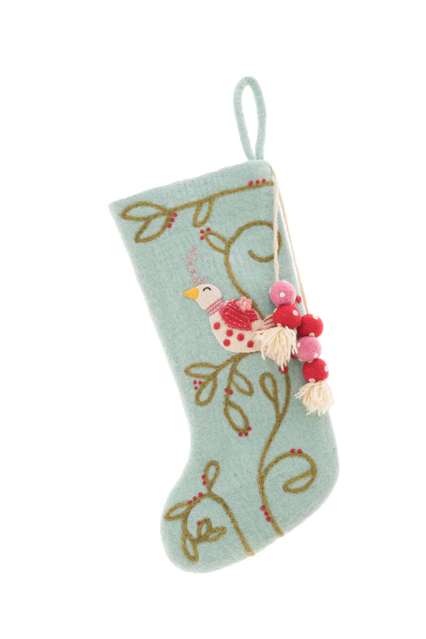 Coo Coo Bird Stocking: Turquoise
