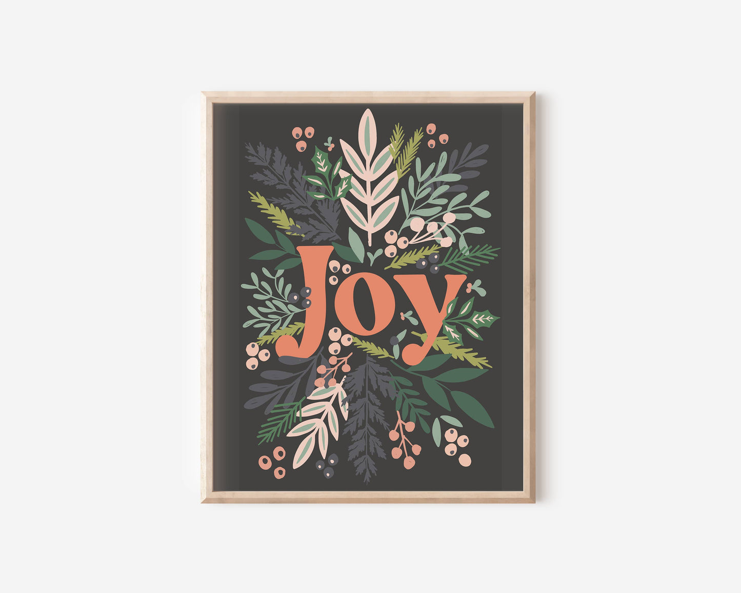 Holiday Joy 8x10 Art Print on Canvas Paper (Unframed)