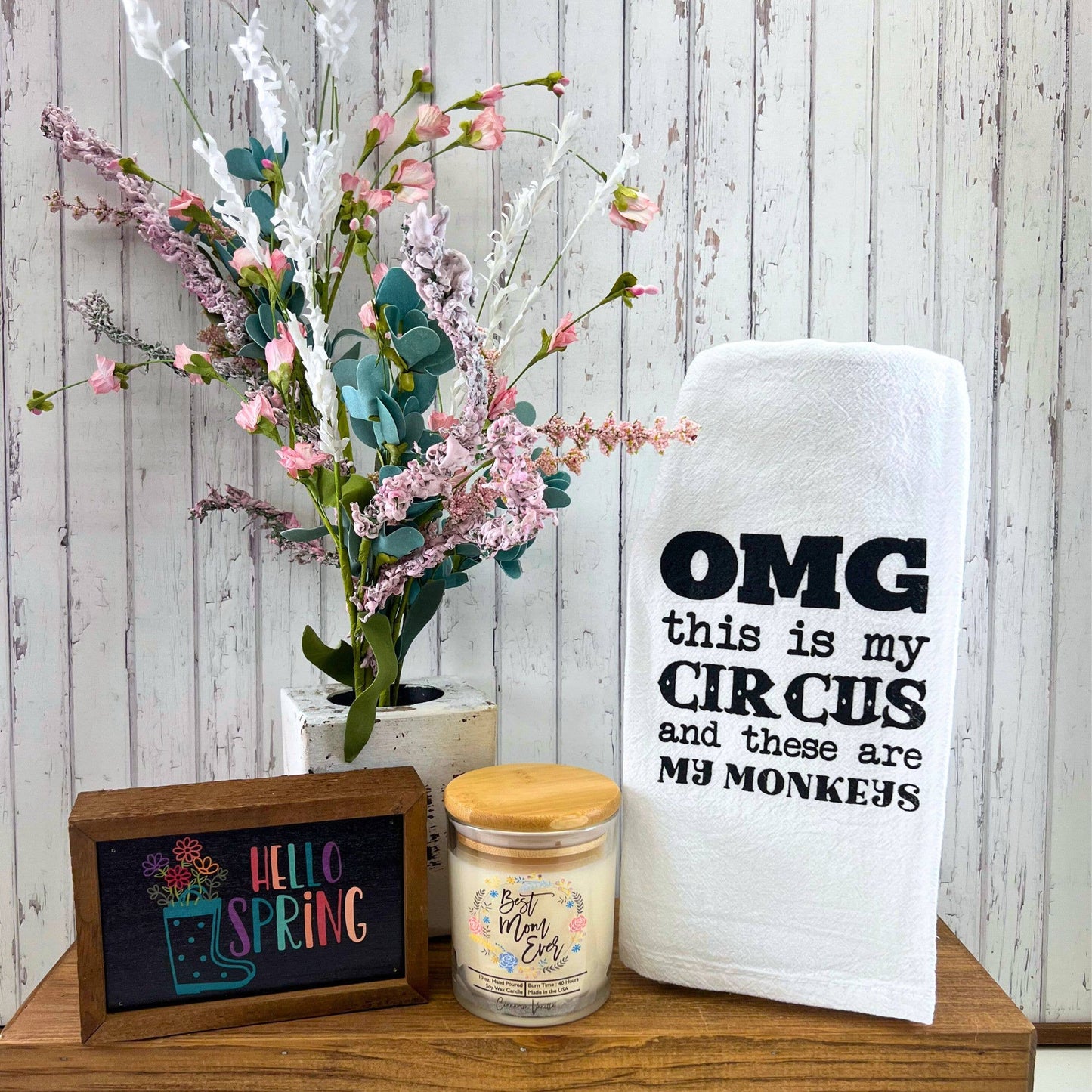 Best Mom Ever Flowers - Mothers Day - Soy Wax Candles: Wild Flowers