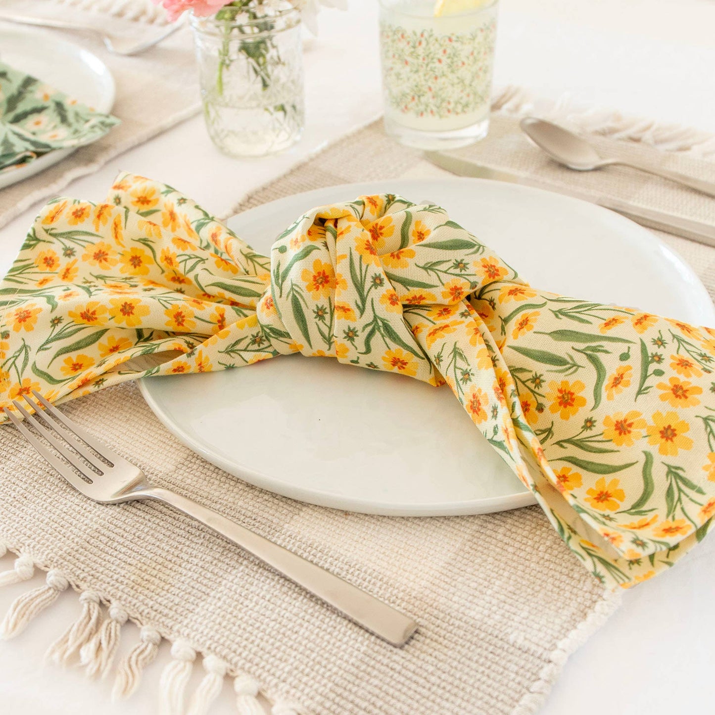 Goldenmane Floral Kitchen Towel