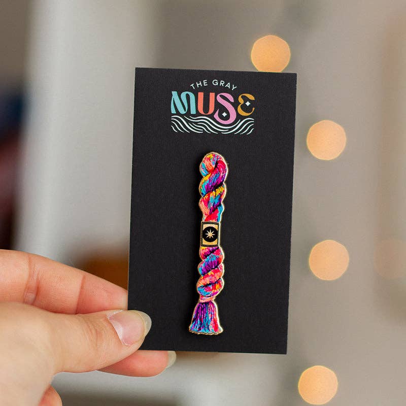Embroidery Floss Enamel Pin (Bold)