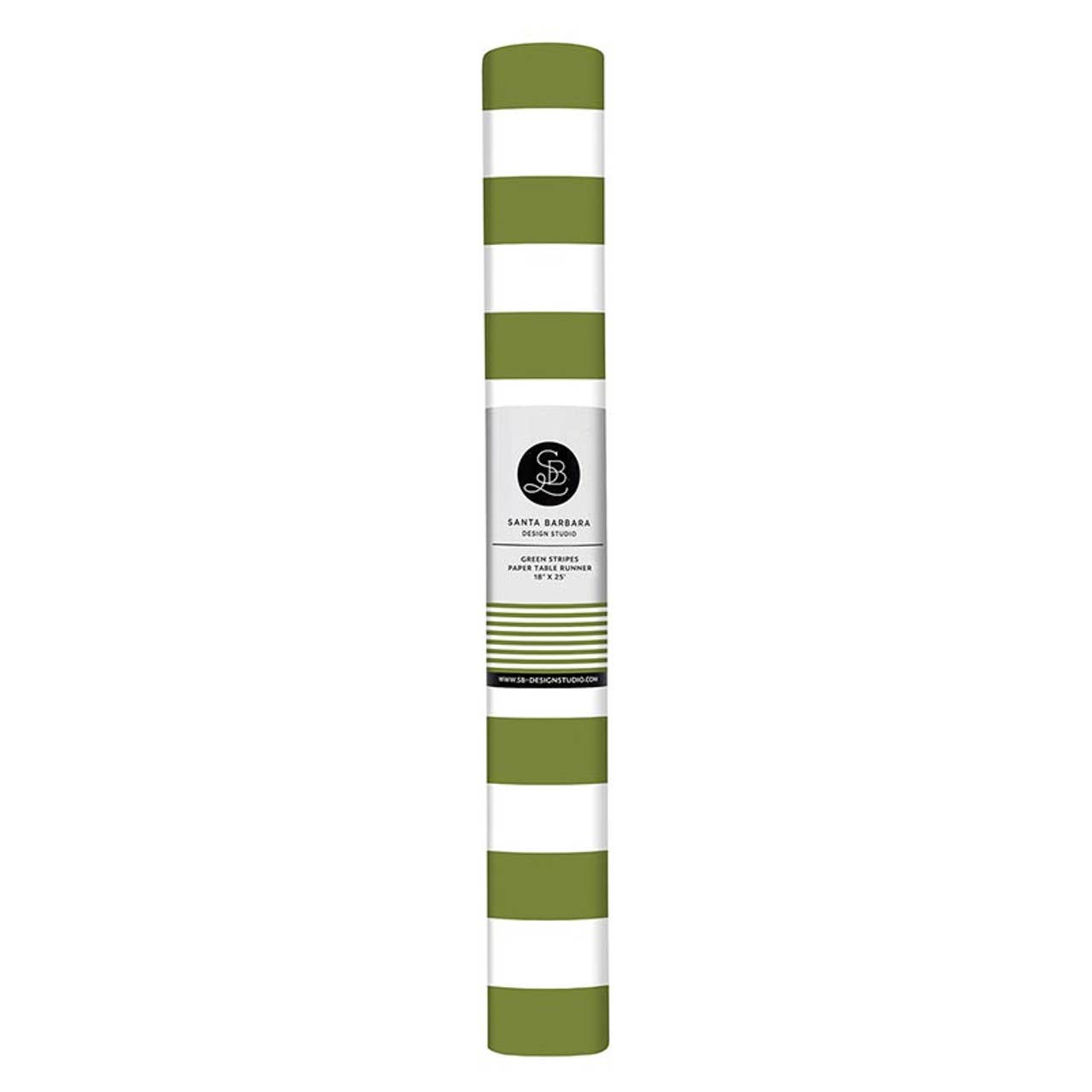 Table Runner - Green Stripe: Paper