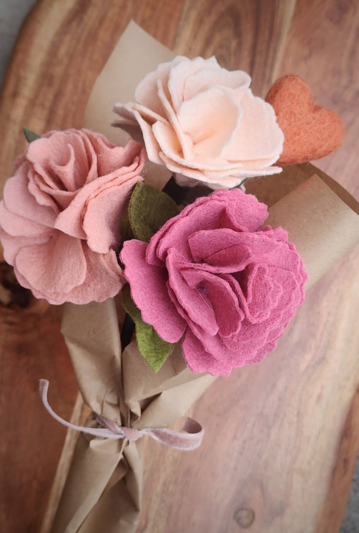 Valentine Flower Bouquet: Peachy Pinks