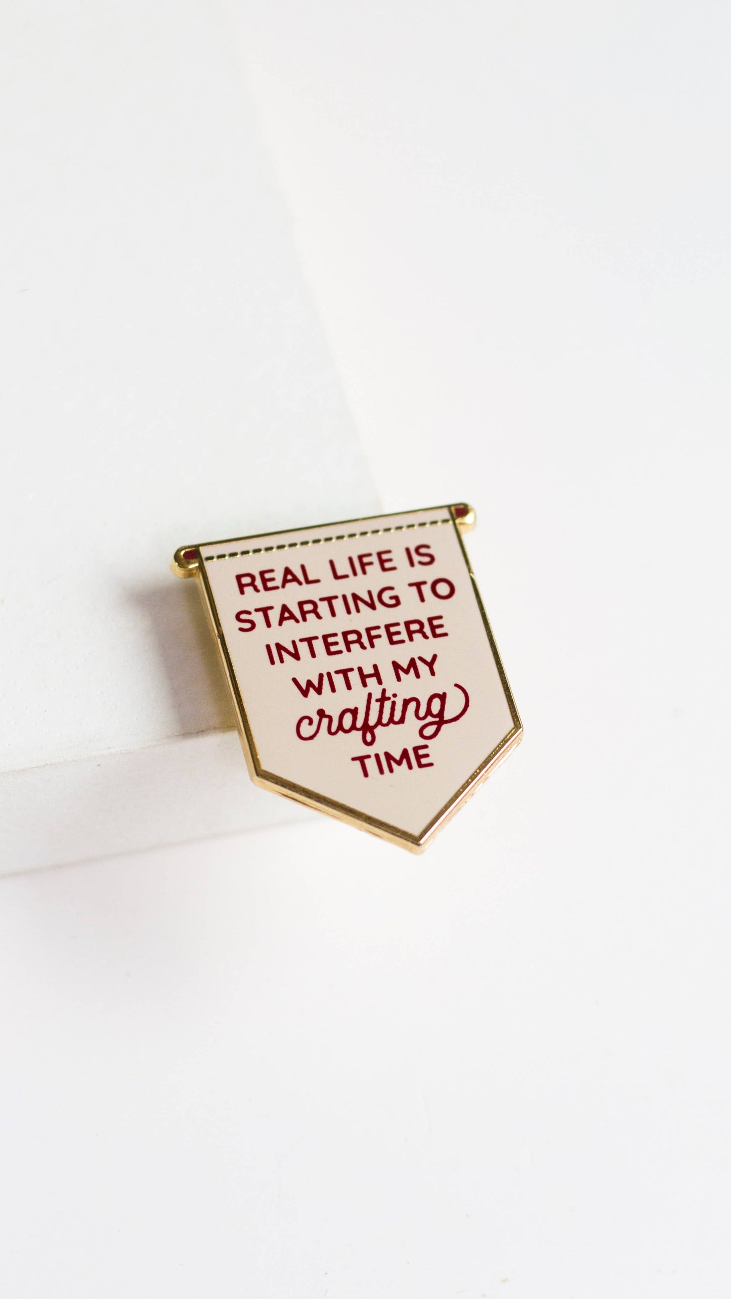 Crafting Banner Enamel Pin