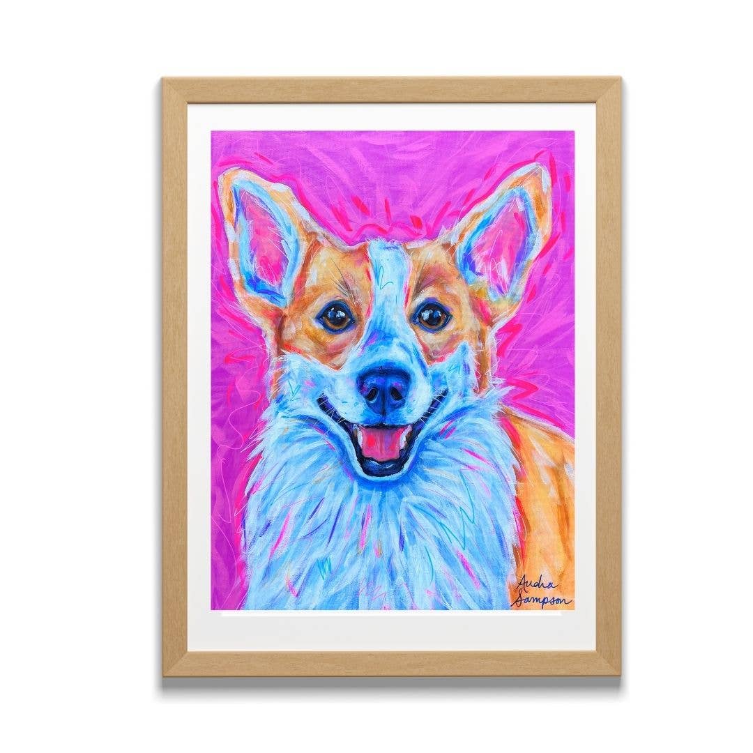 Corgi Dog Art Print Pet Gift: 8x10