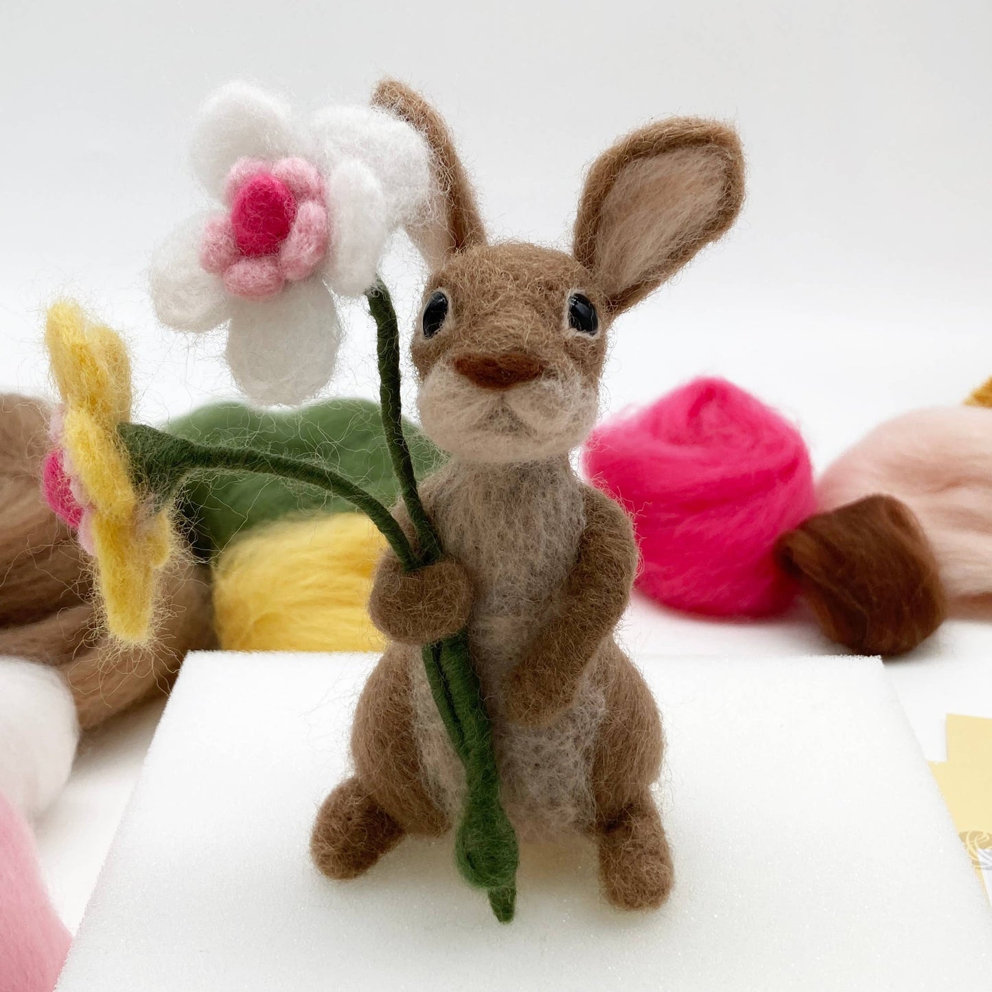 Needle Felted Easter Bunny kit. Make a felted Easter rabbit