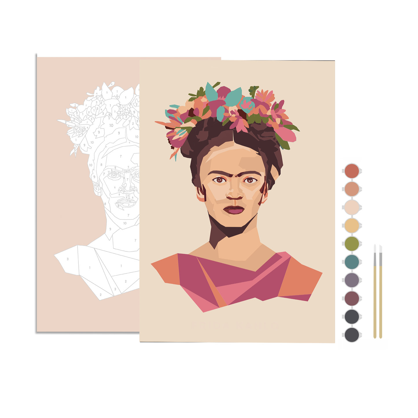Frida Meditative Art Paint by Number Kit: Kit + Magnetic Frame