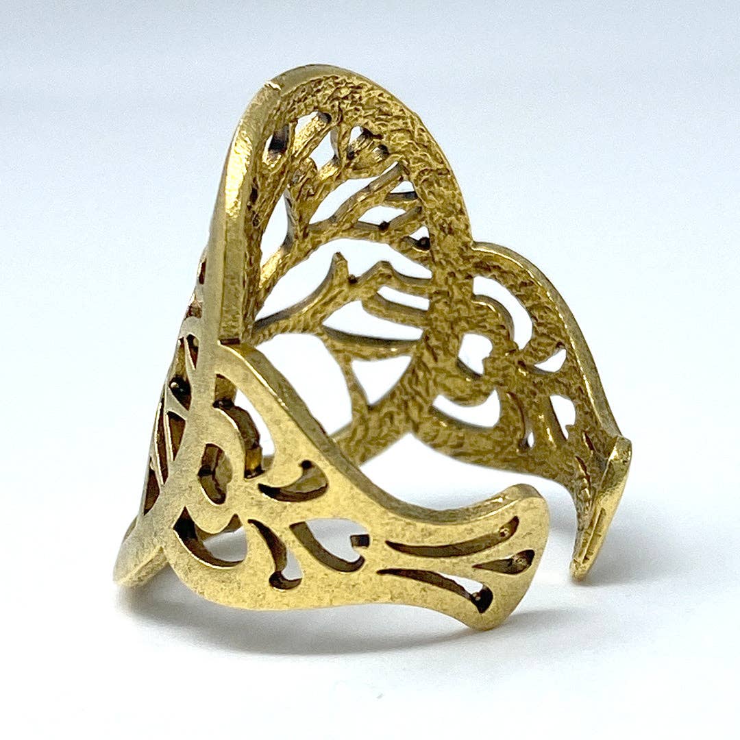 Gold Tree of Life Ring: Carded