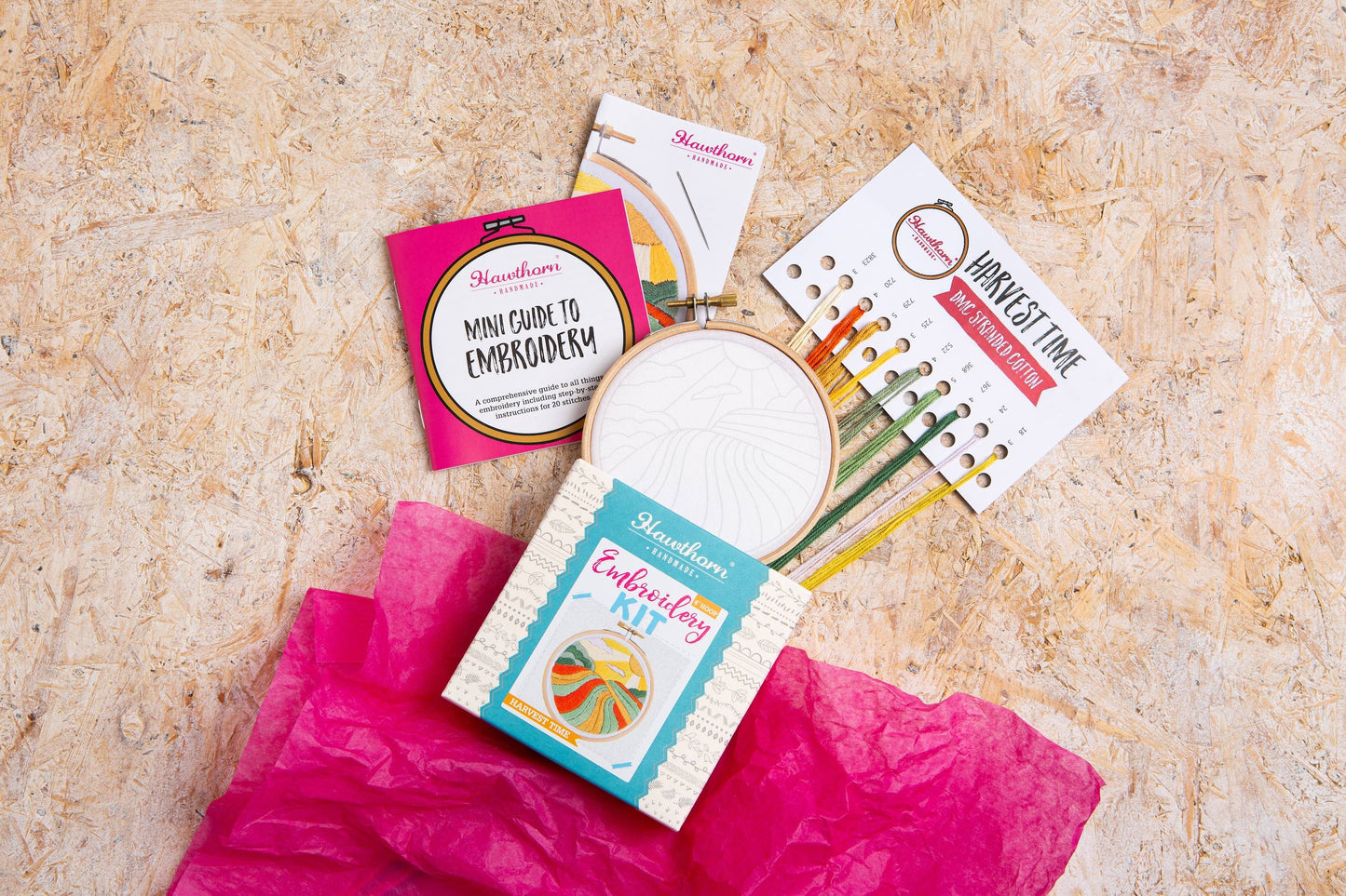 Harvest Time Mini Embroidery Kit | Complete Craft Kit for Beginners
