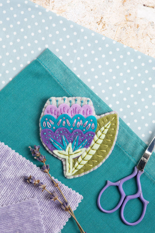Vita Flower Felt Craft Brooch Kit | Complete Craft Kit