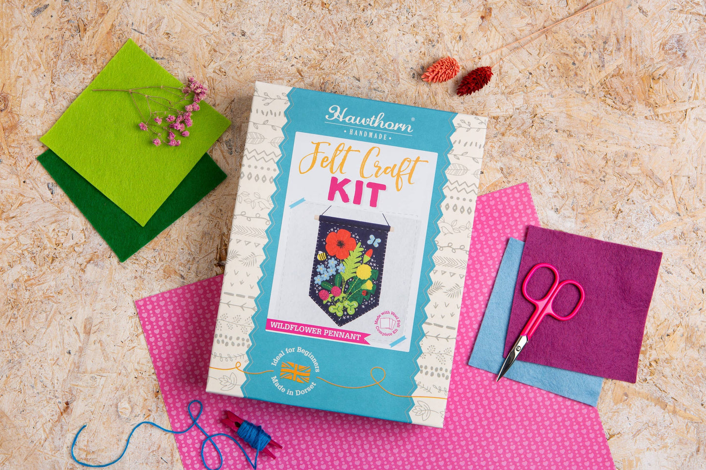 Wildflower Pennant Felt Craft Kit | Complete Craft Kit