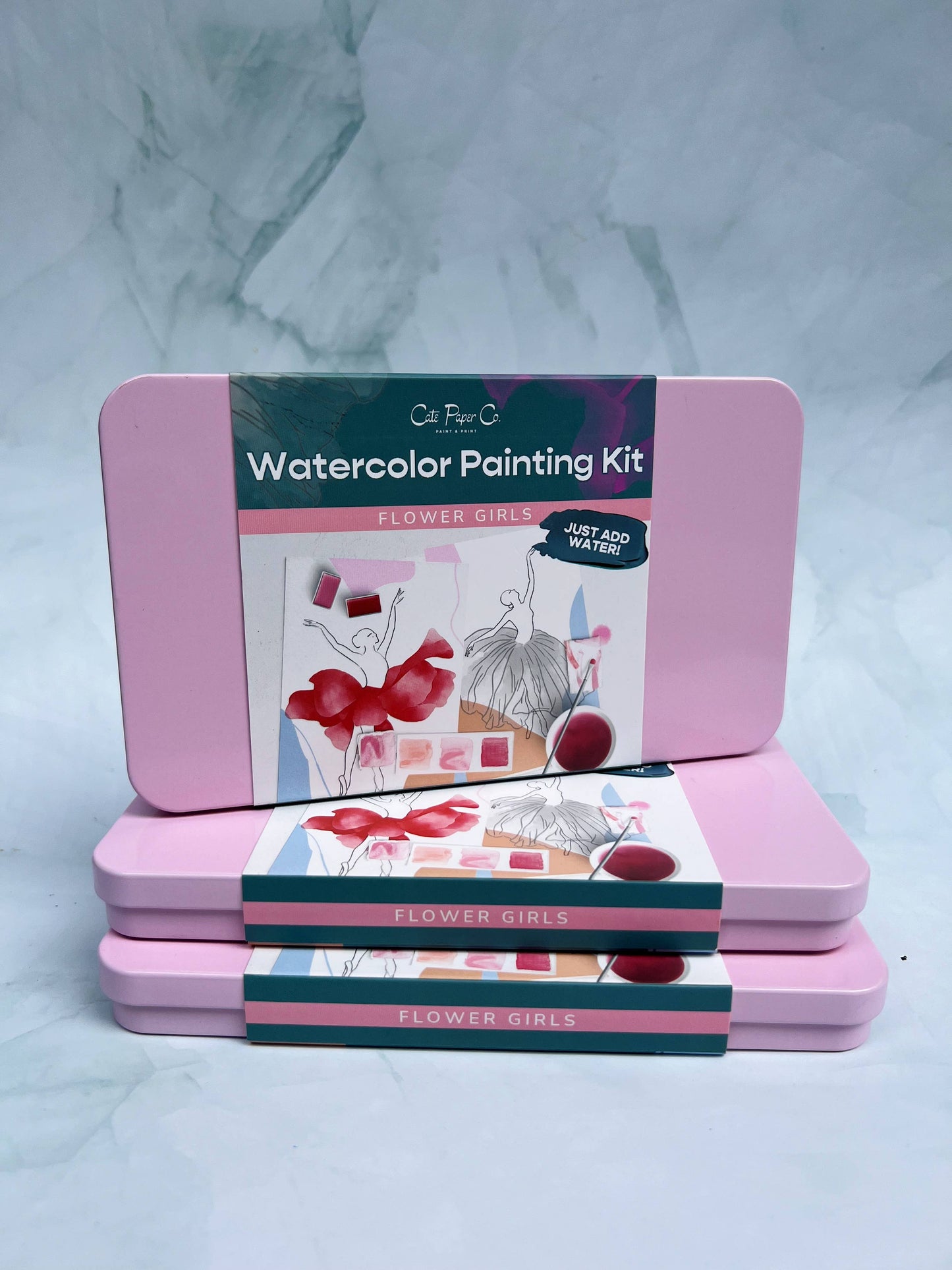 Flower Girls watercolor painting kit