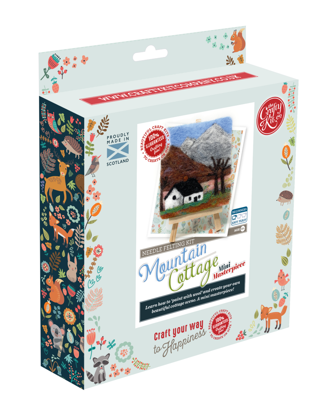 Paint with Wool:Mini Masterpiece Mountain Cottage Craft Kit