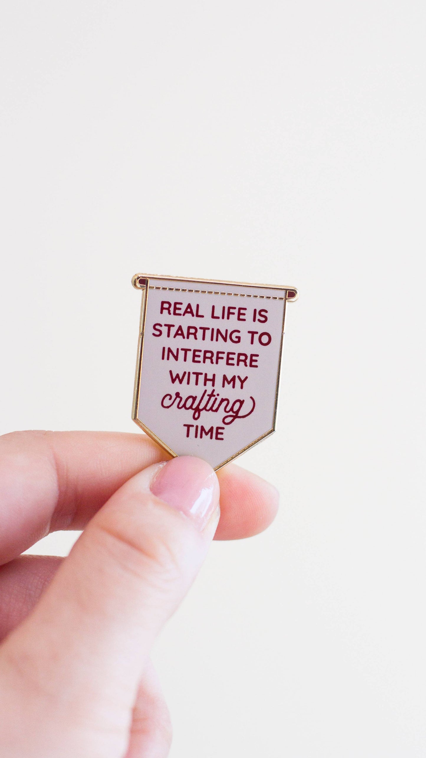 Crafting Banner Enamel Pin