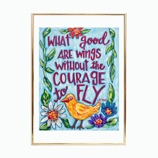 Atticus Finch Quote Reproduction Paper or Canvas Art Print: 5x7 on paper