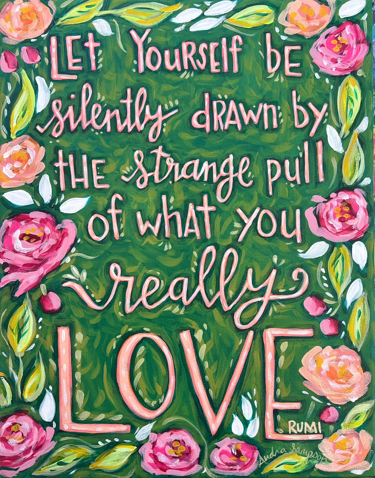 Rumi Quote Reproduction Art Print Paper or Canvas: 5x7 on paper