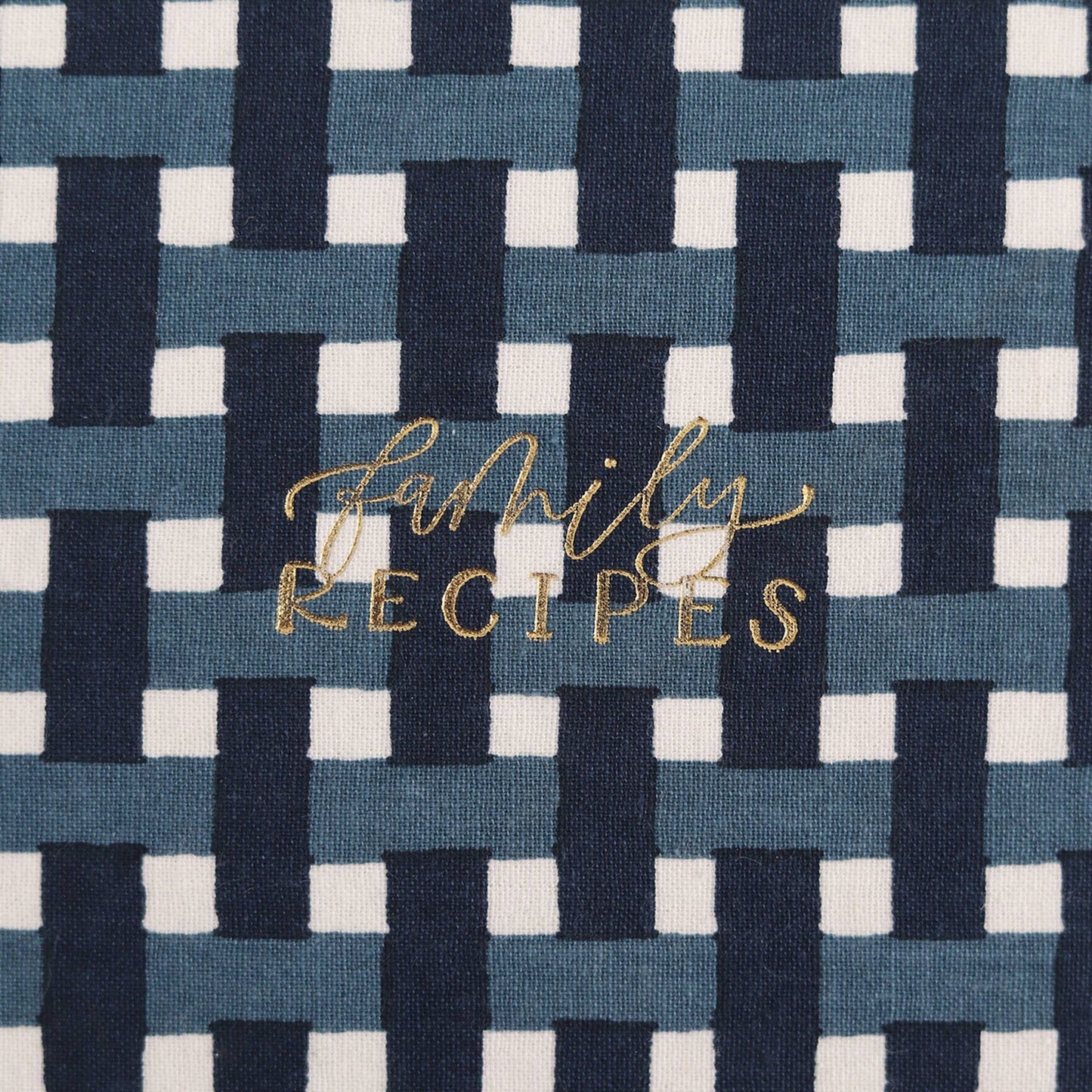 Navy Gingham Heirloom Recipe Book