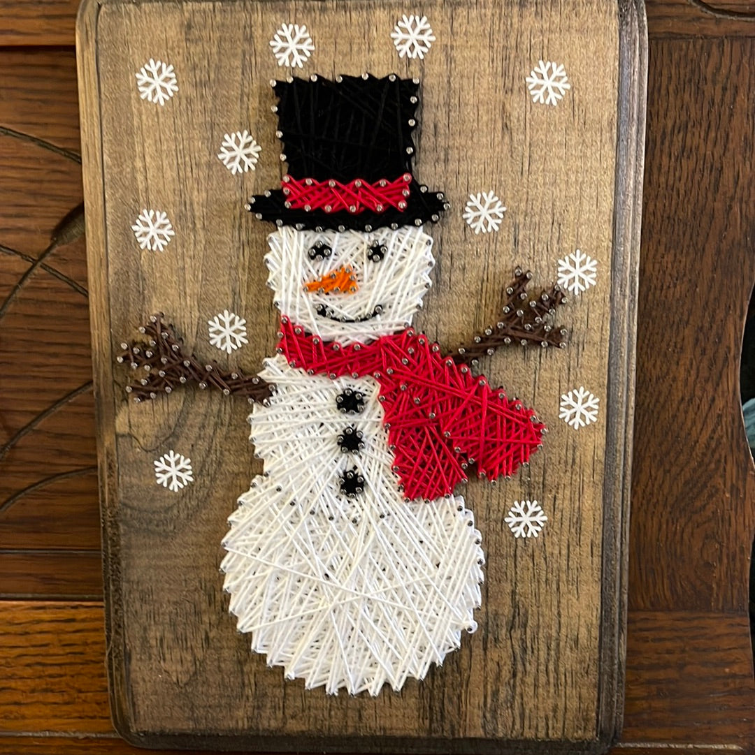 Dec 9th SNOWMAN String Art with Carmen!!