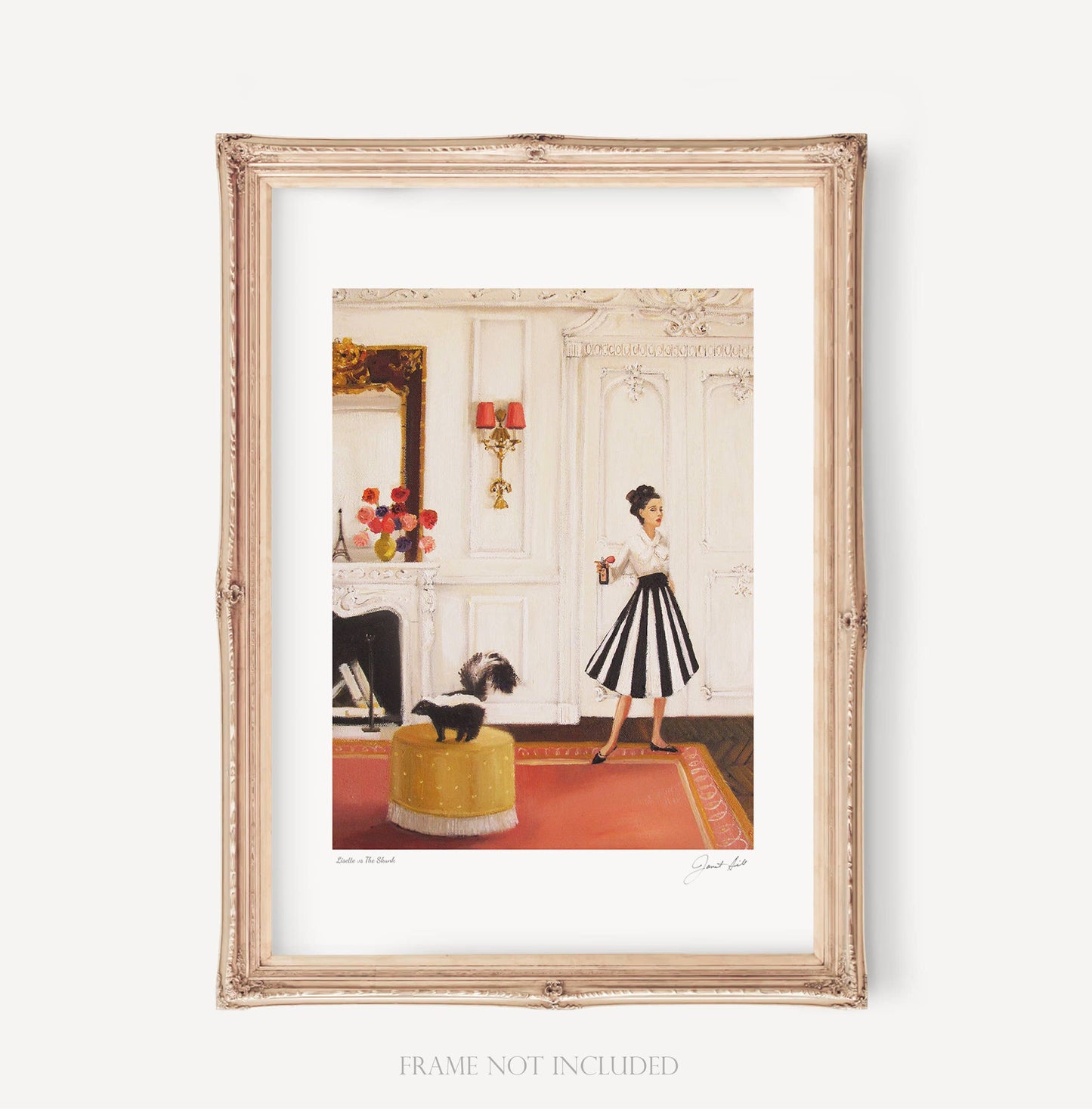 Lisette vs The Skunk Art Print - 11" X 14"