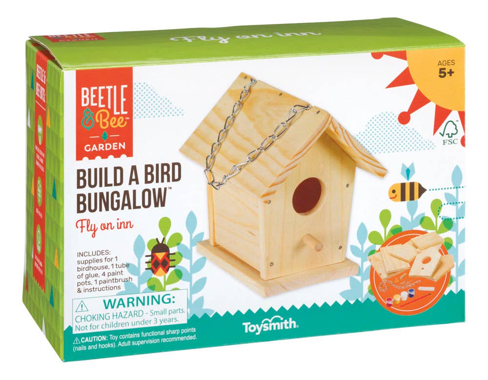 Beetle & Bee Build A Bird Bungalow, Backyard Birdhouse Kit