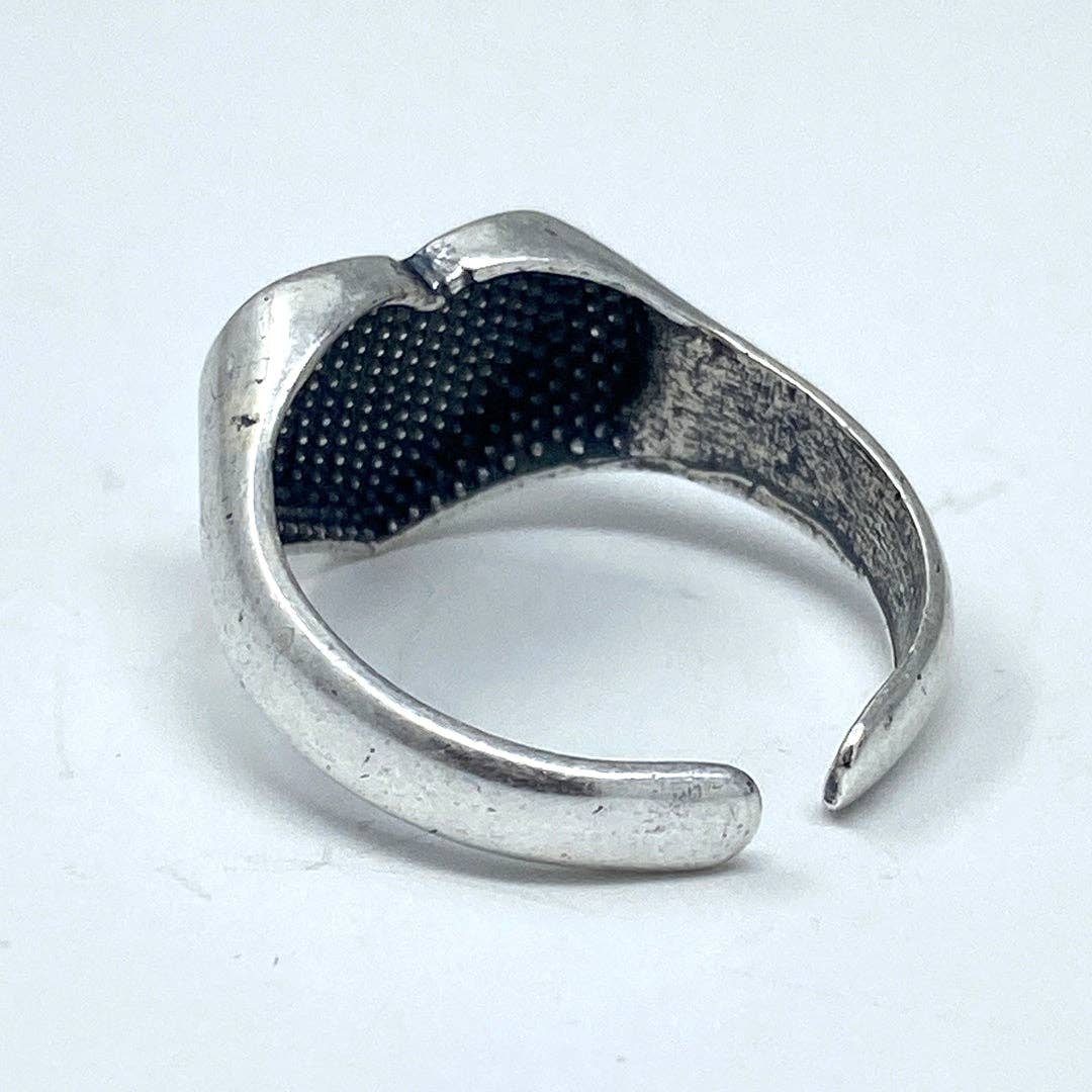 Silver Heart Signet Ring: Carded