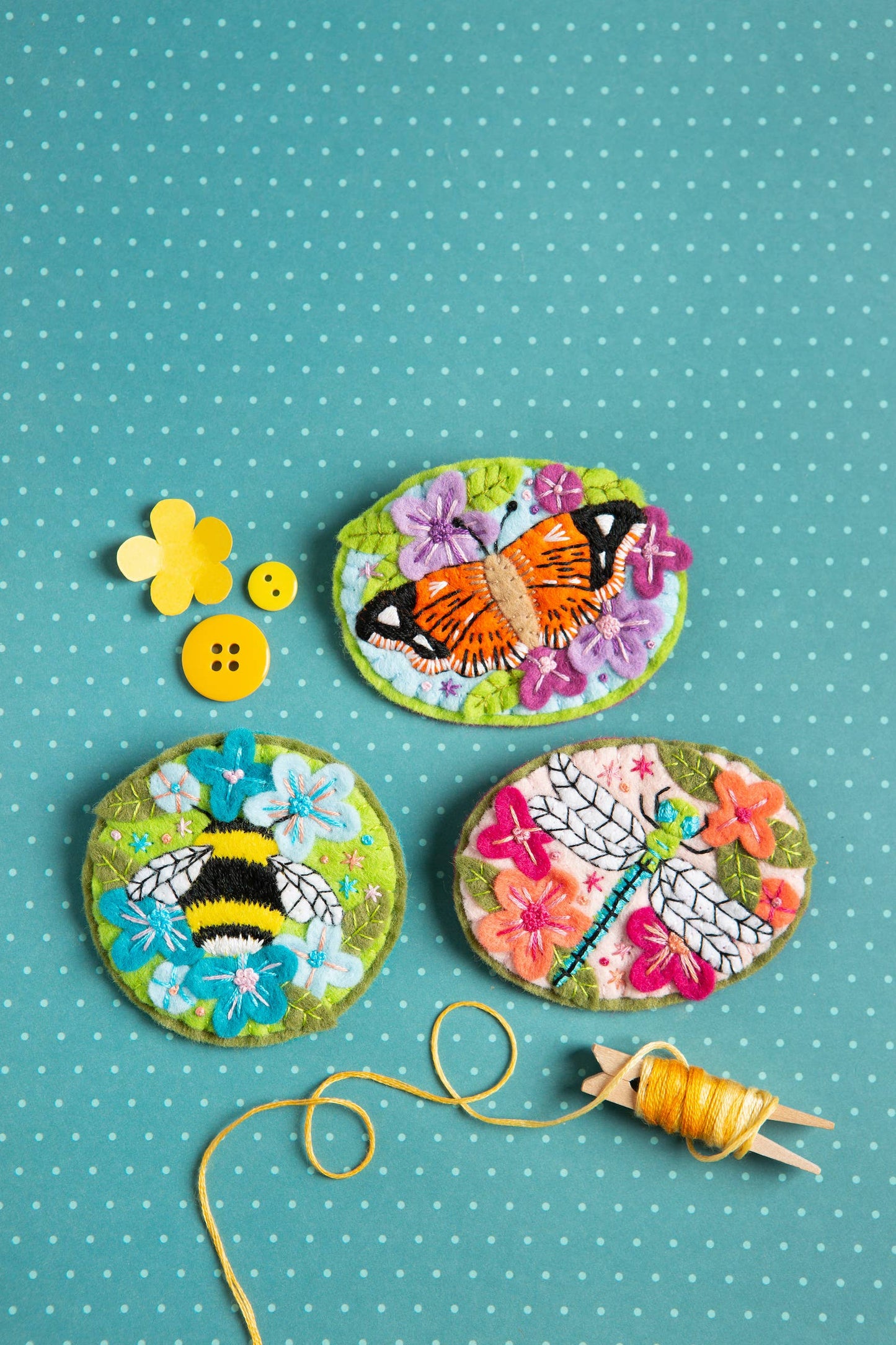 Butterfly Felt Craft Brooch Kit | Complete Craft Kit