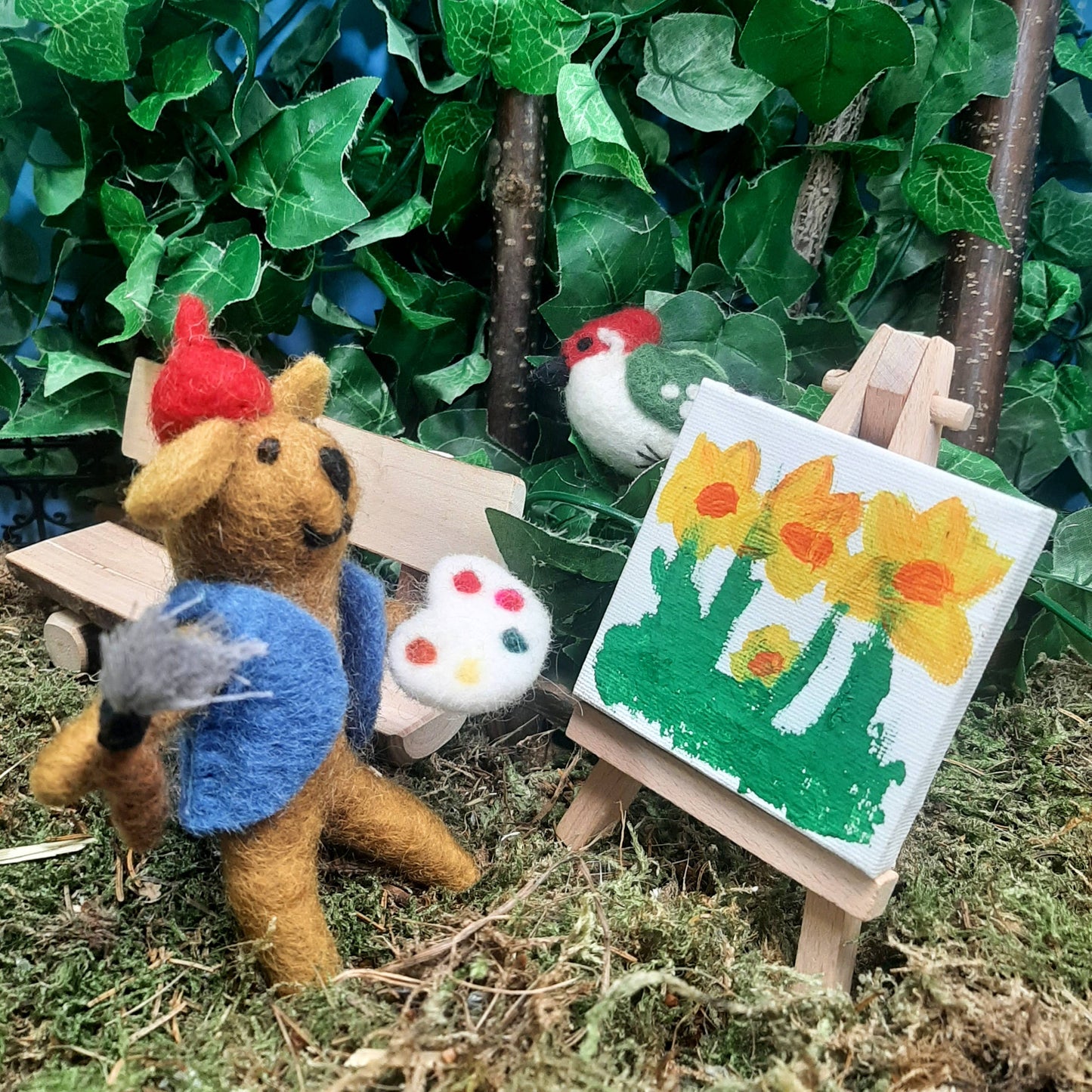 Painting Pooch Artist Dog HANDMADE