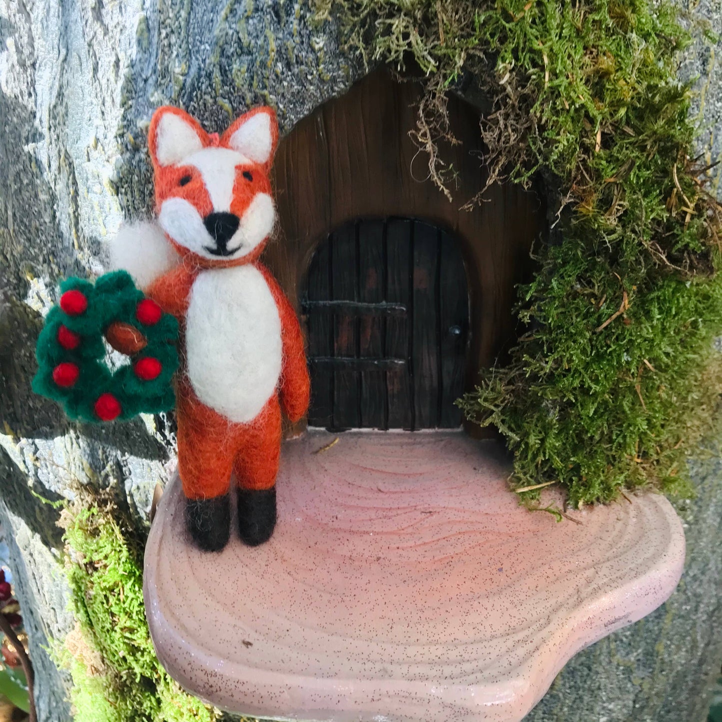 Handmade Felt Christmas Finley Festive Fox Decoration